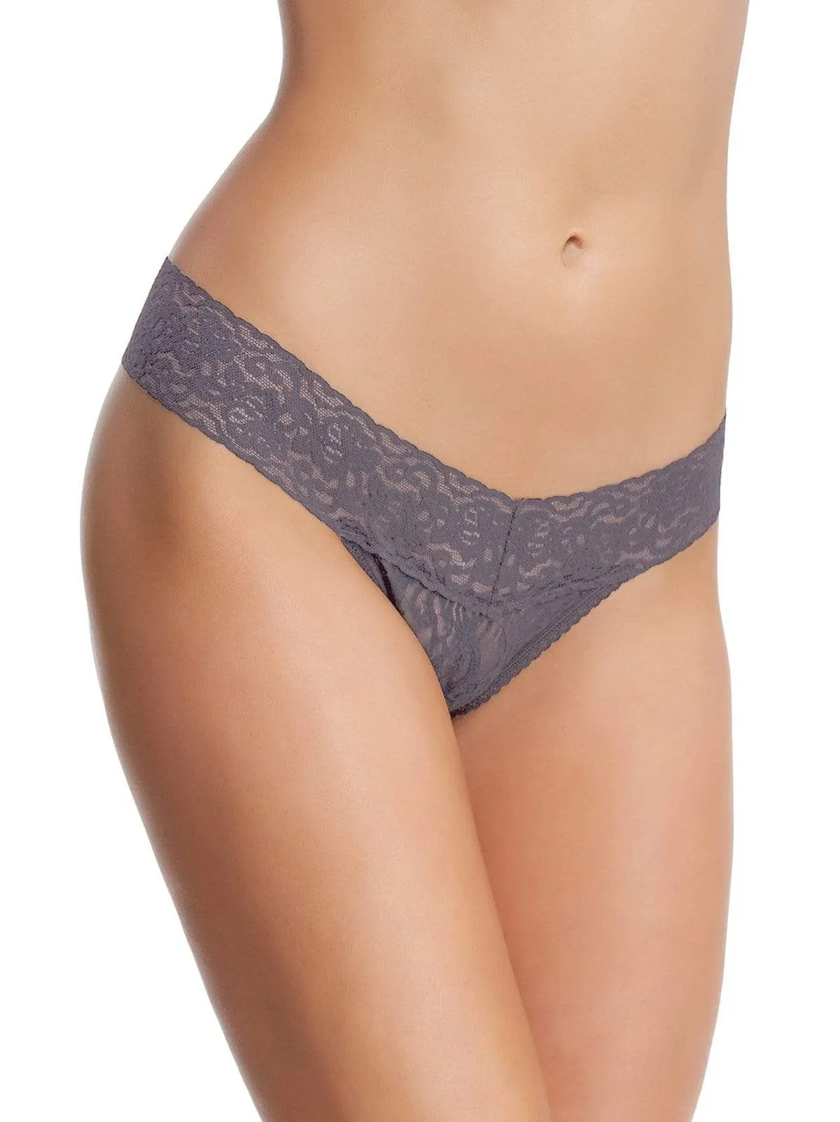 Signature Stretch Lace Low Rise Thong 4-Pack sold by Felina