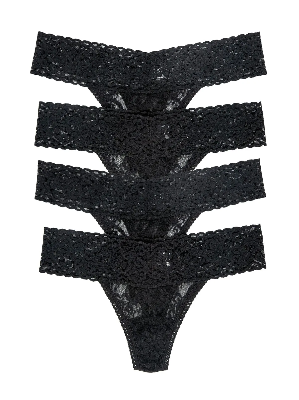 Signature Stretch Lace Low Rise Thong 4-Pack sold by Felina product image thumbnail 5
