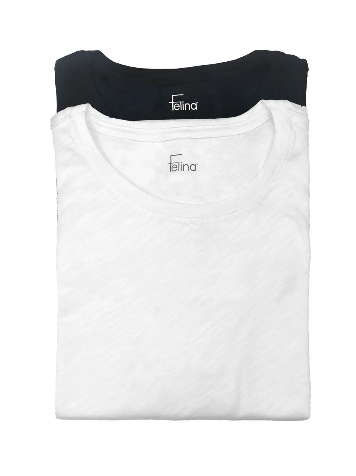 Slub Jersey Crew Neck T-Shirt 2-Pack sold by Felina