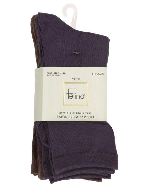 Everyday Crew Sock 6 Pack made by Felina