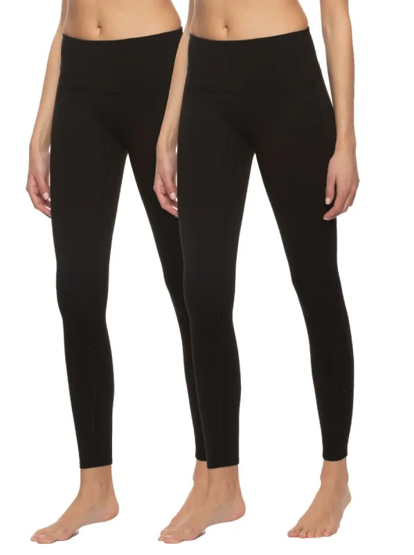 High-Waisted Legging 2-Pack w/ Hidden Pockets sold by Felina