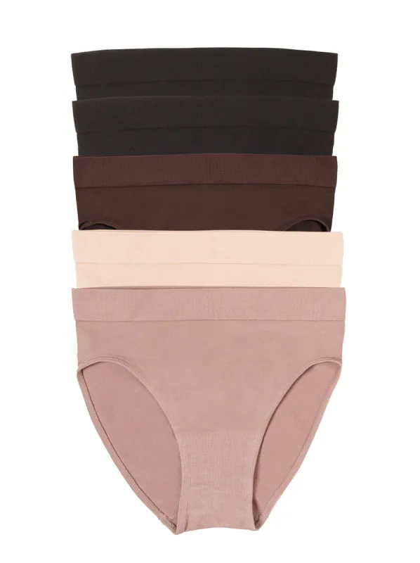 Body Smooth Hi Cut Seamless Brief 5-Pack sold by Felina