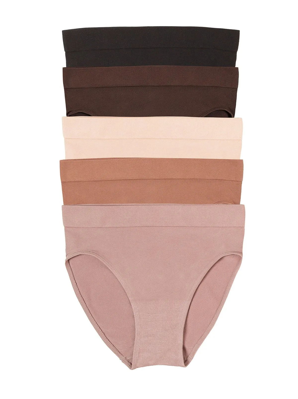 Body Smooth Hi-Cut Seamless Brief 5-Pack sold by Felina product image thumbnail 2