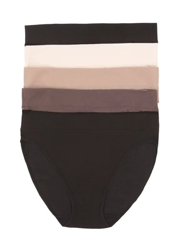 Pima Cotton Hi-Cut Underwear 5-Pack sold by Felina