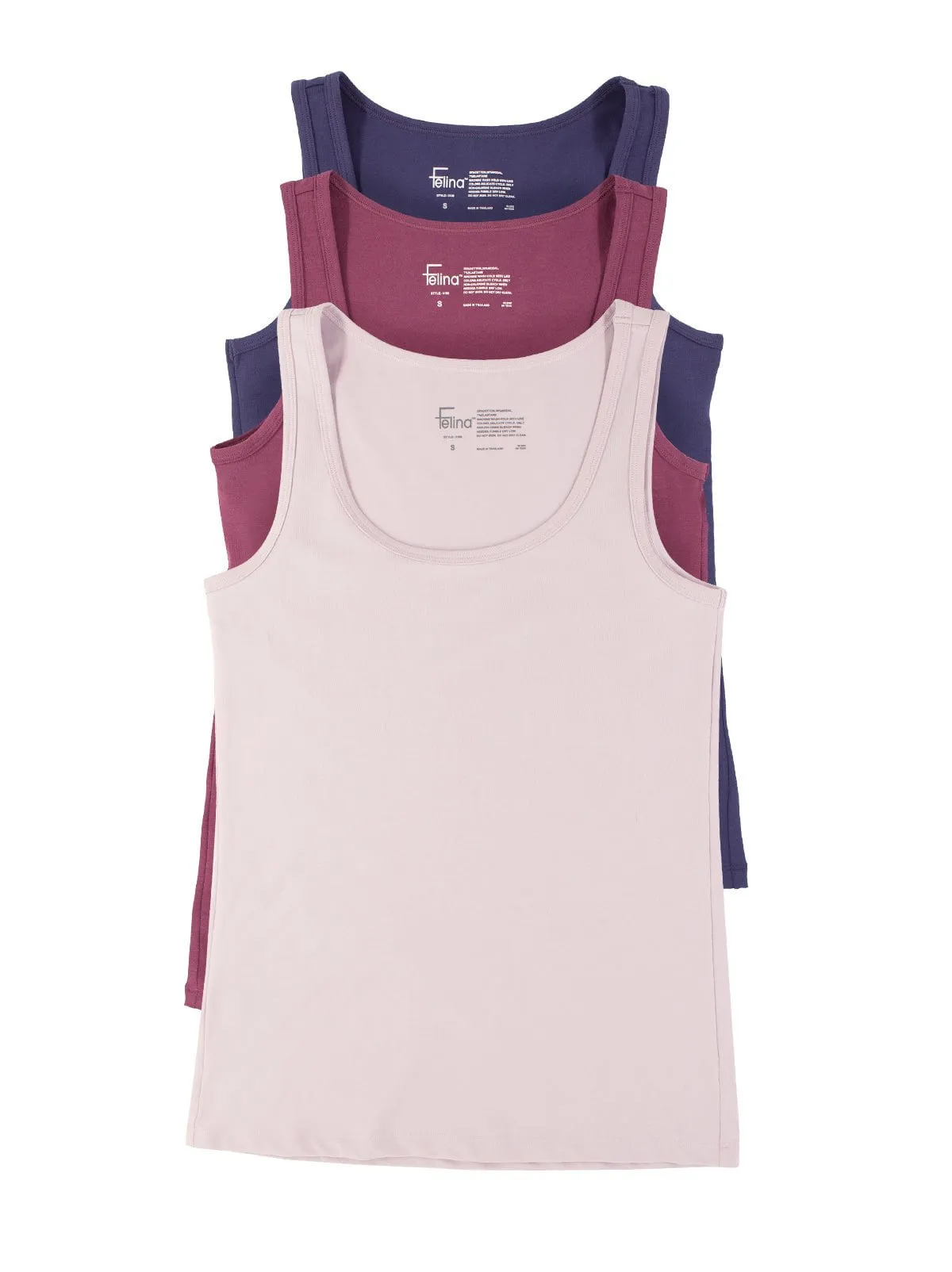 Cotton Modal Stretch Layering Tank Top 3-Pack sold by Felina product image thumbnail 4