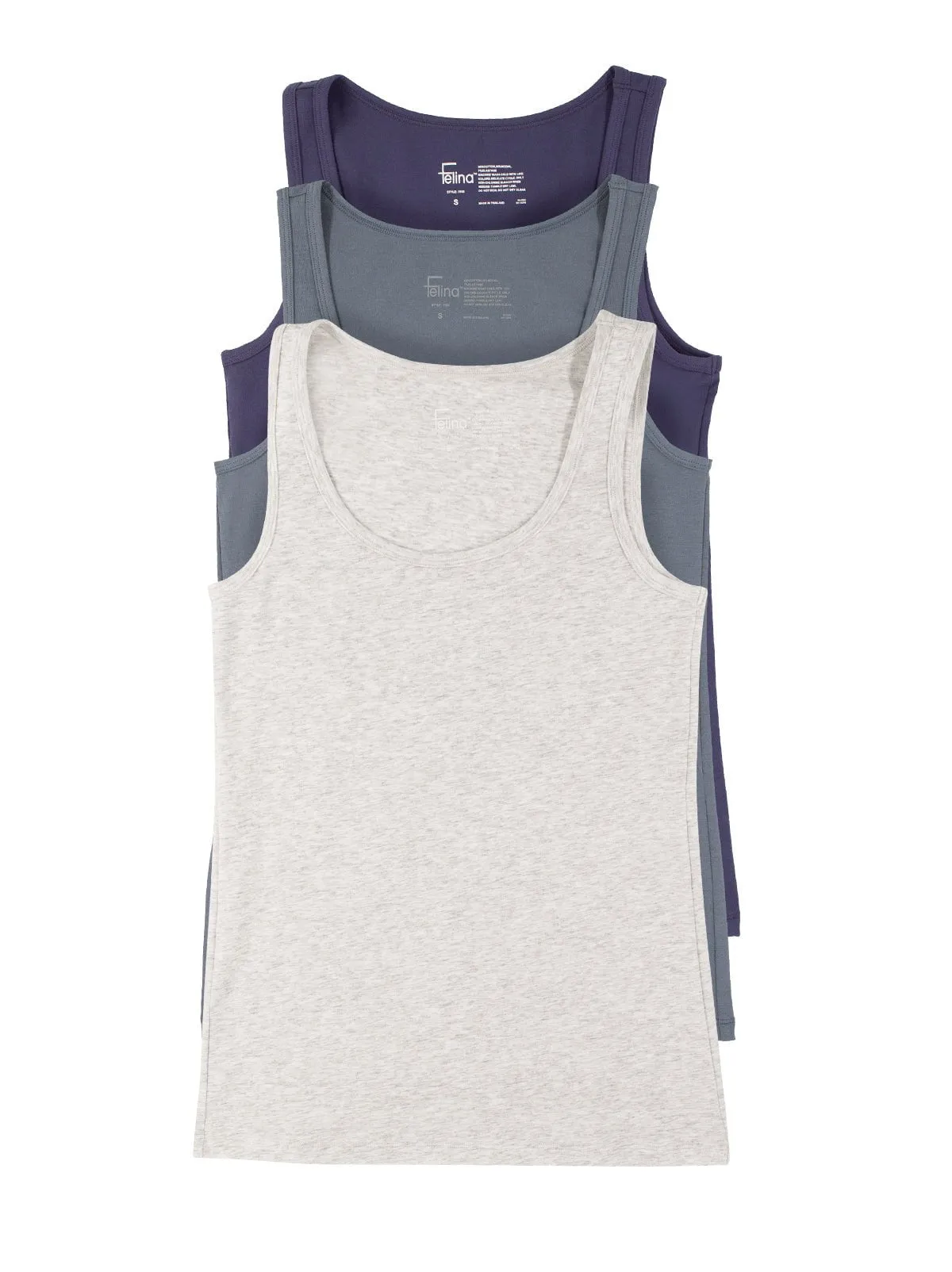 Cotton Modal Stretch Layering Tank Top 3-Pack sold by Felina product image thumbnail 5