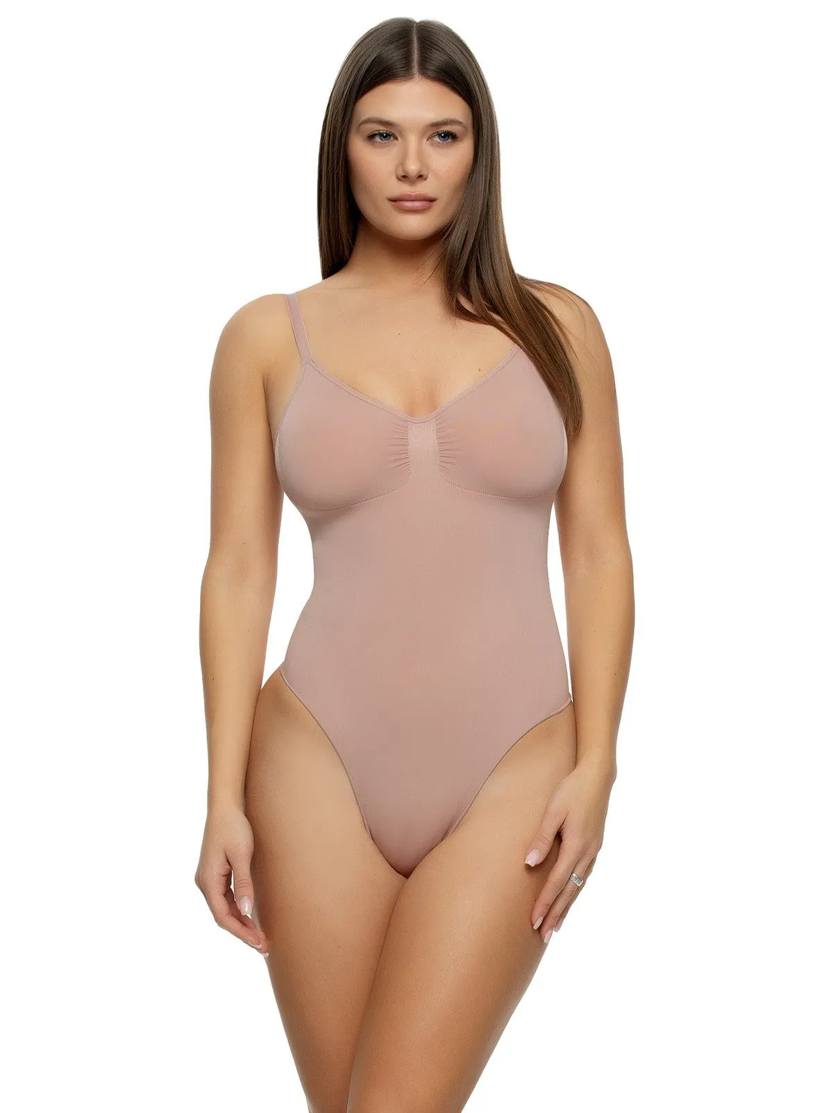 Bodycon Seamless Thong Bodysuit sold by Felina