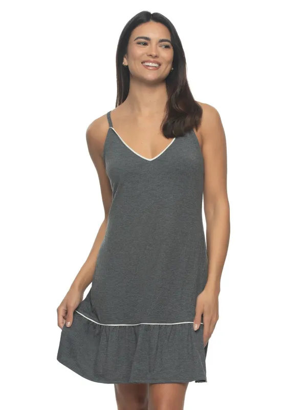 Allie Ruffle Chemise sold by Felina