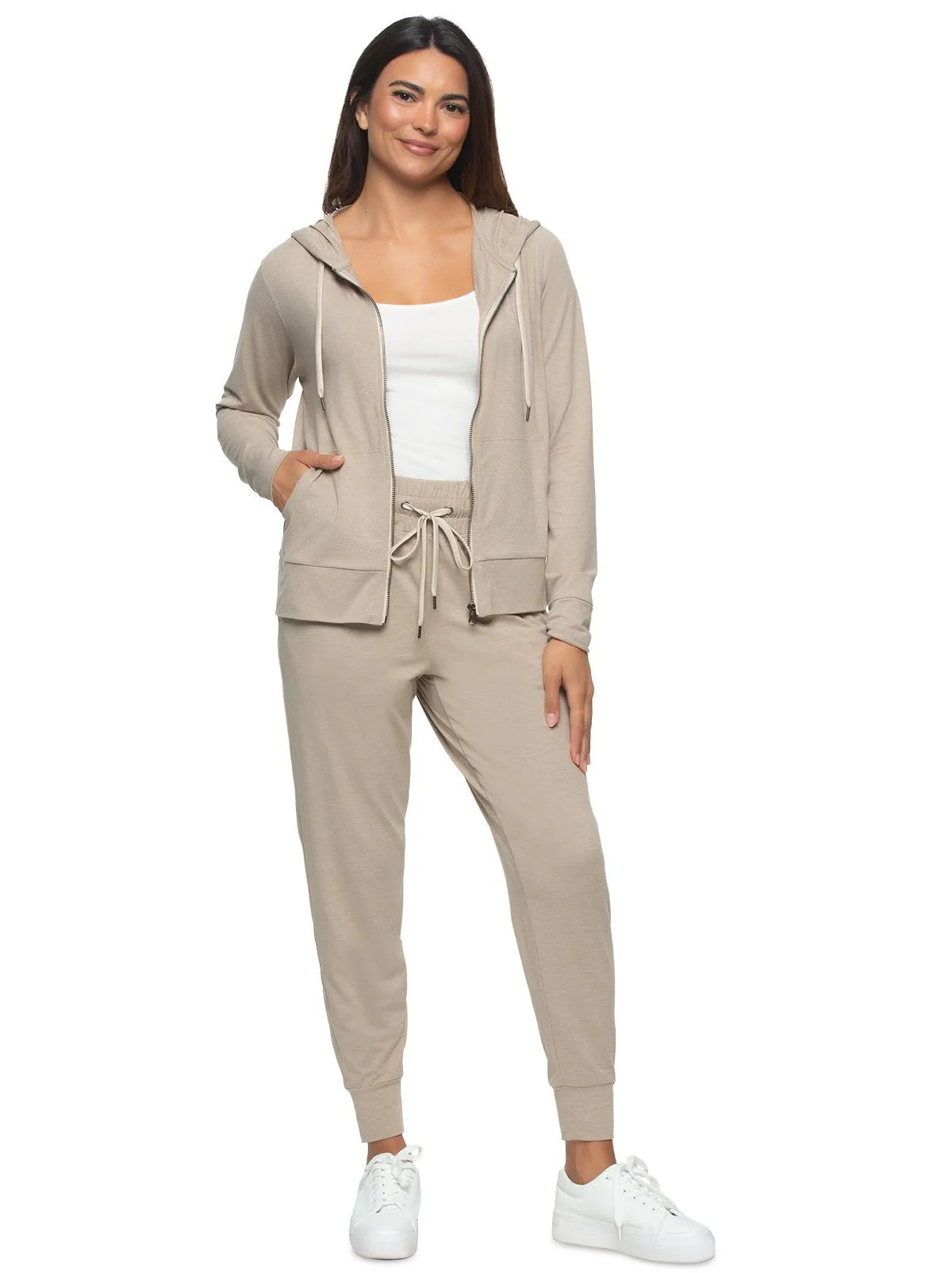 Lightweight Zip Hoodie and Jogger Set sold by Felina