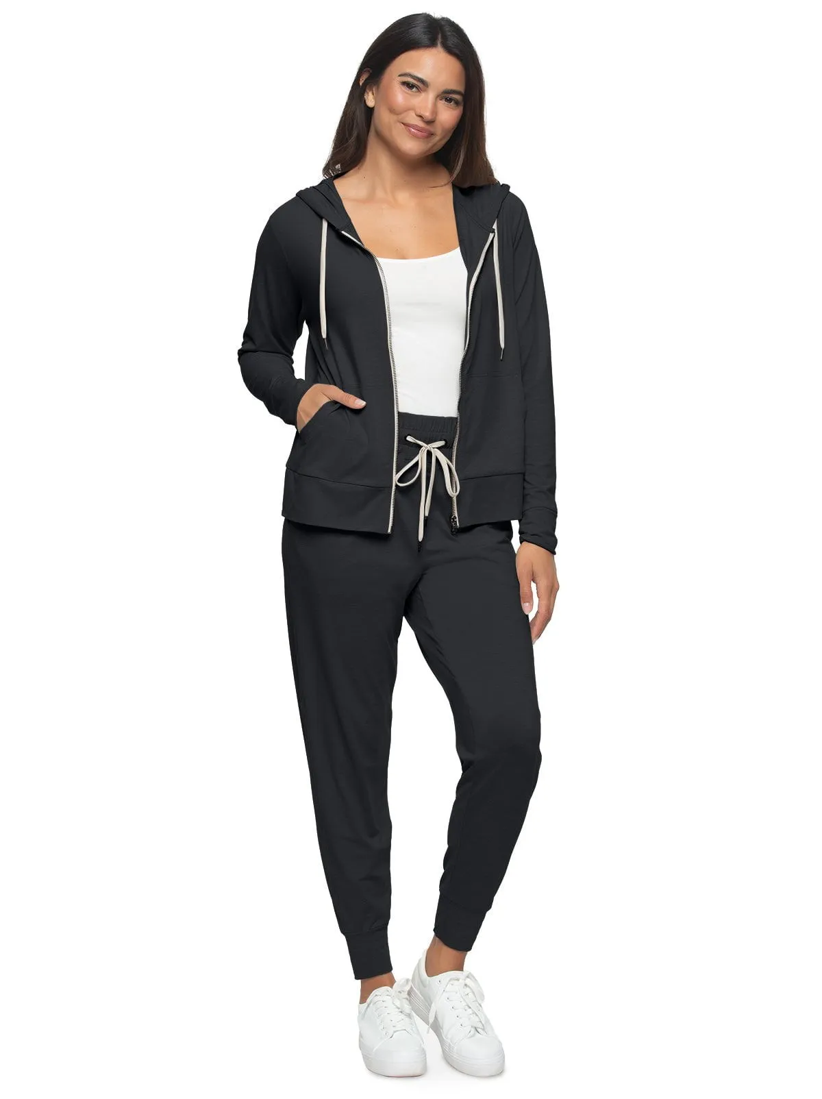Lightweight Zip Hoodie and Jogger Set sold by Felina product image thumbnail 3