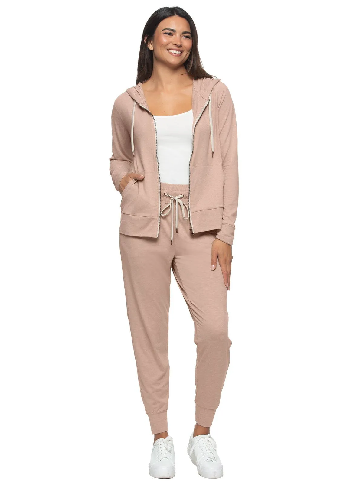 Lightweight Zip Hoodie and Jogger Set sold by Felina product image thumbnail 4