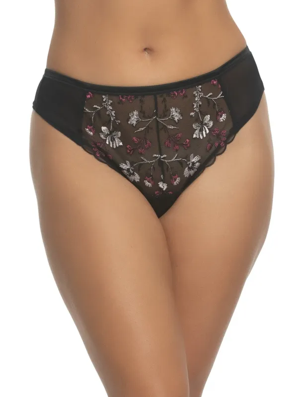 Allure Embroidered Thong sold by Felina