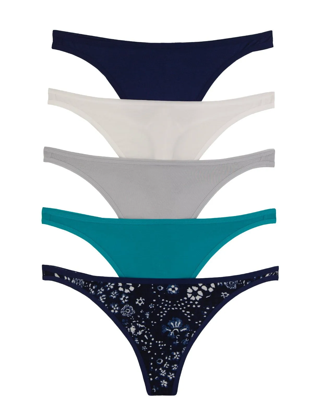 So Smooth Modal Low Rise Thong 5-Pack sold by Felina