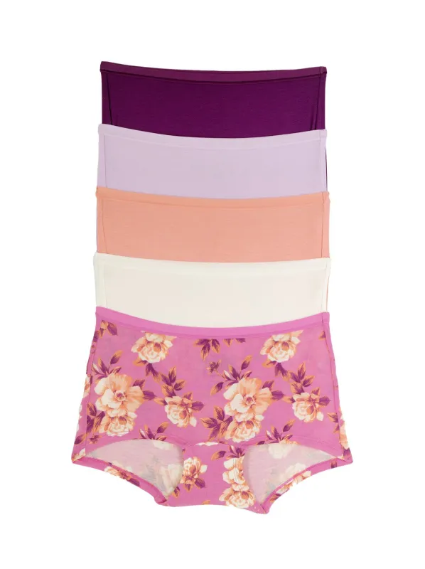 So Smooth Modal Midrise Boyshort 5-Pack sold by Felina