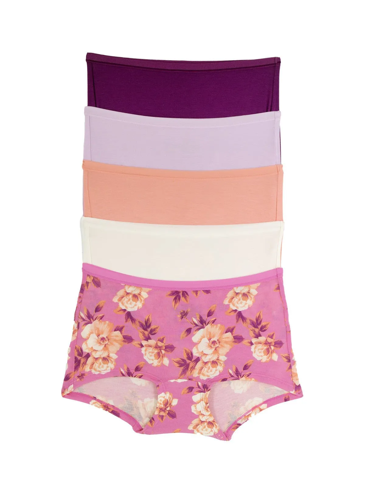 So Smooth Modal Midrise Boyshort 5-Pack sold by Felina