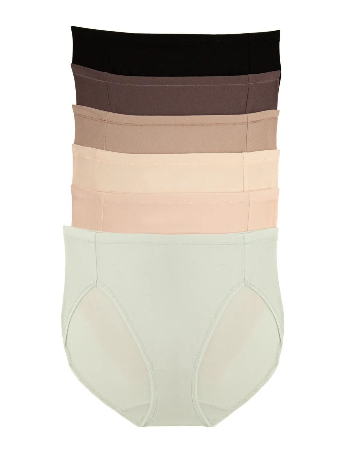 The Perfect Panty Super Stretchy Cotton Hi-Cut Brief 6-Pack sold by Felina