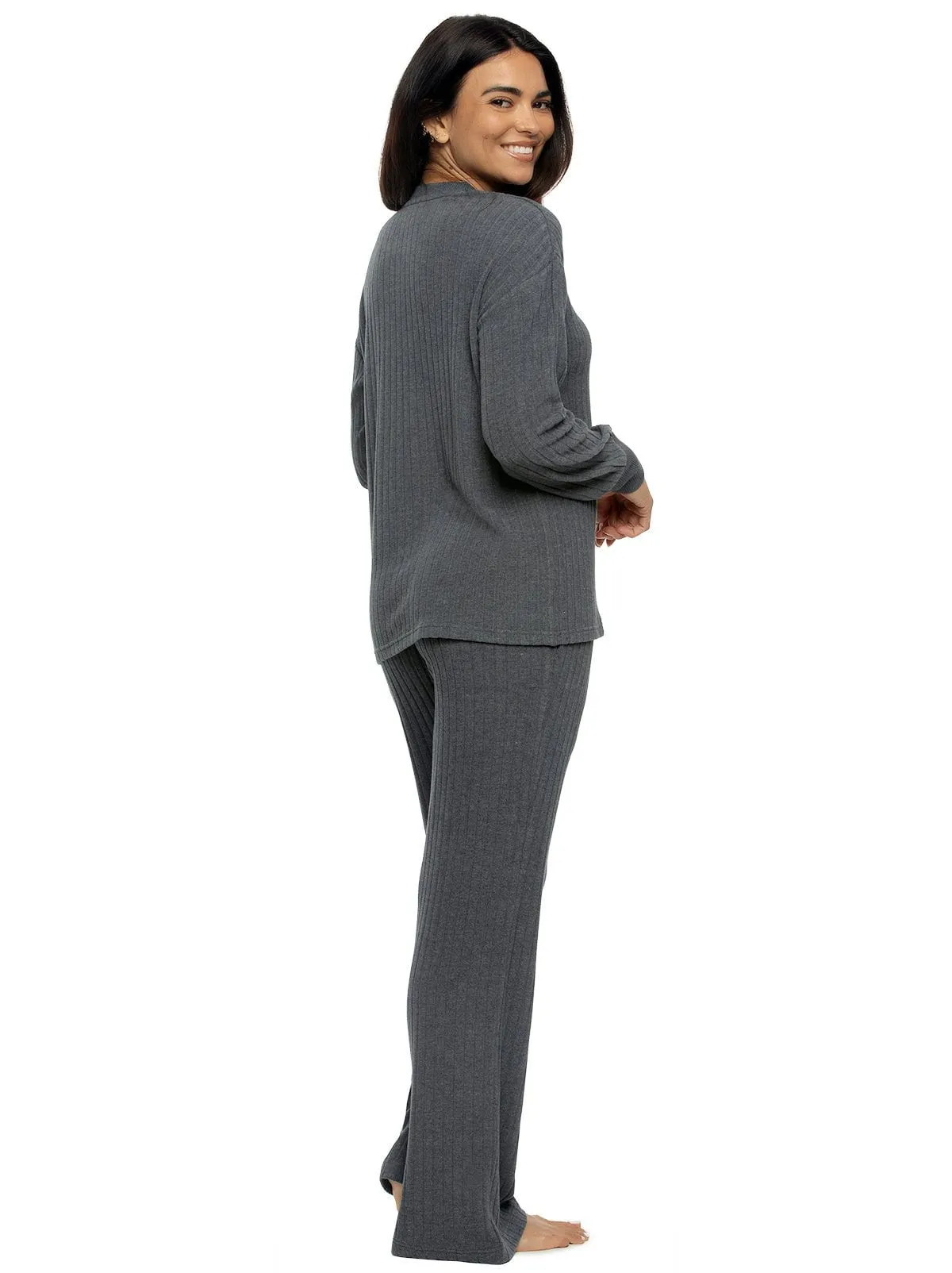 Serena Crew Neck Top & Pant Lounge Set sold by Felina product image thumbnail 4