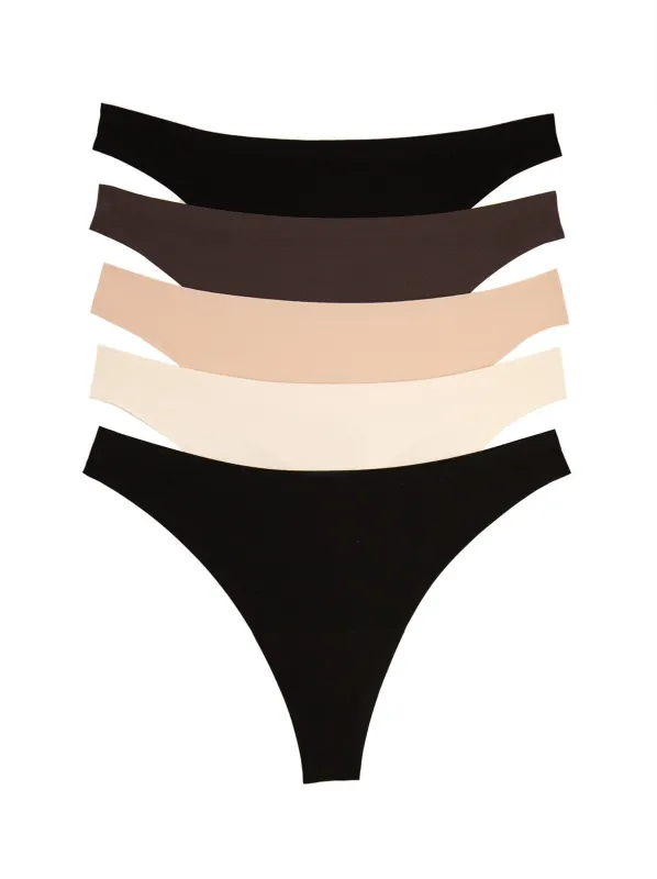 Fit Flex Stretch Thong 5-Pack sold by Felina