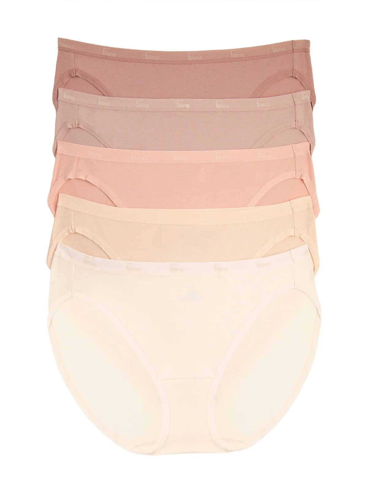 Signature Cotton Bikini 5-Pack sold by Felina