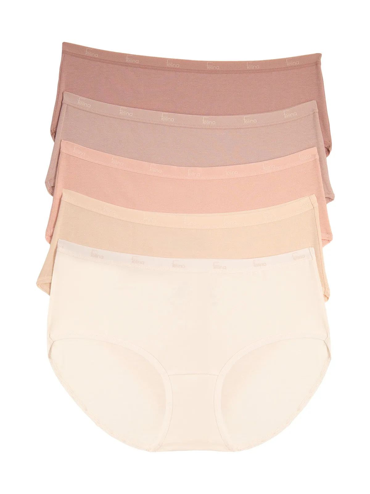 Signature Cotton Hipster 5-Pack sold by Felina