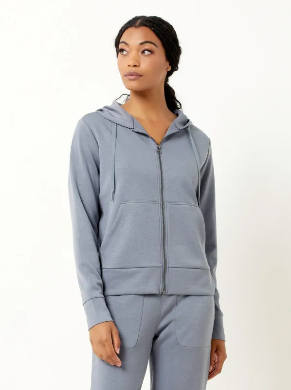 Single Stitch Ultra Soft Full Zip Hoodie made by Felina