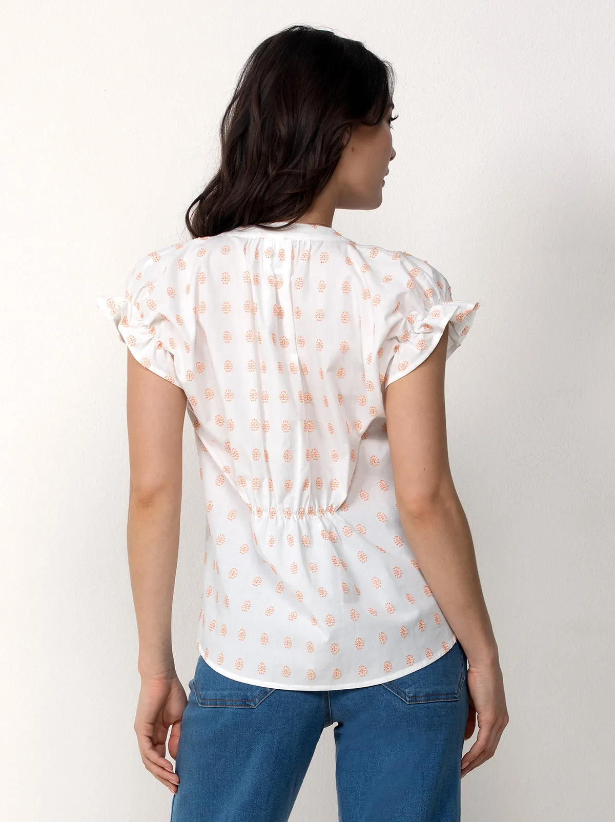 Single Stitch Cotton Peasant Blouse sold by Felina product image thumbnail 2