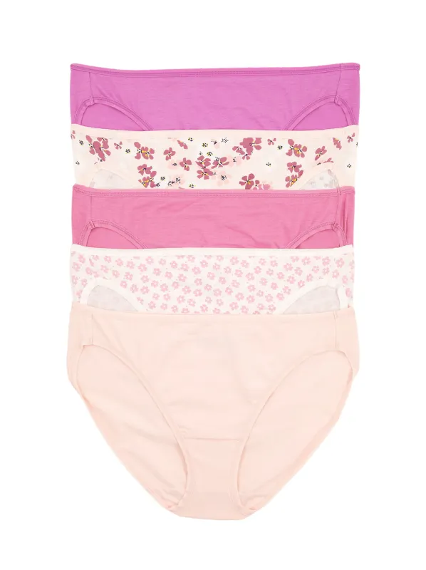 Cotton Modal Bikini Underwear 5-Pack made by Felina