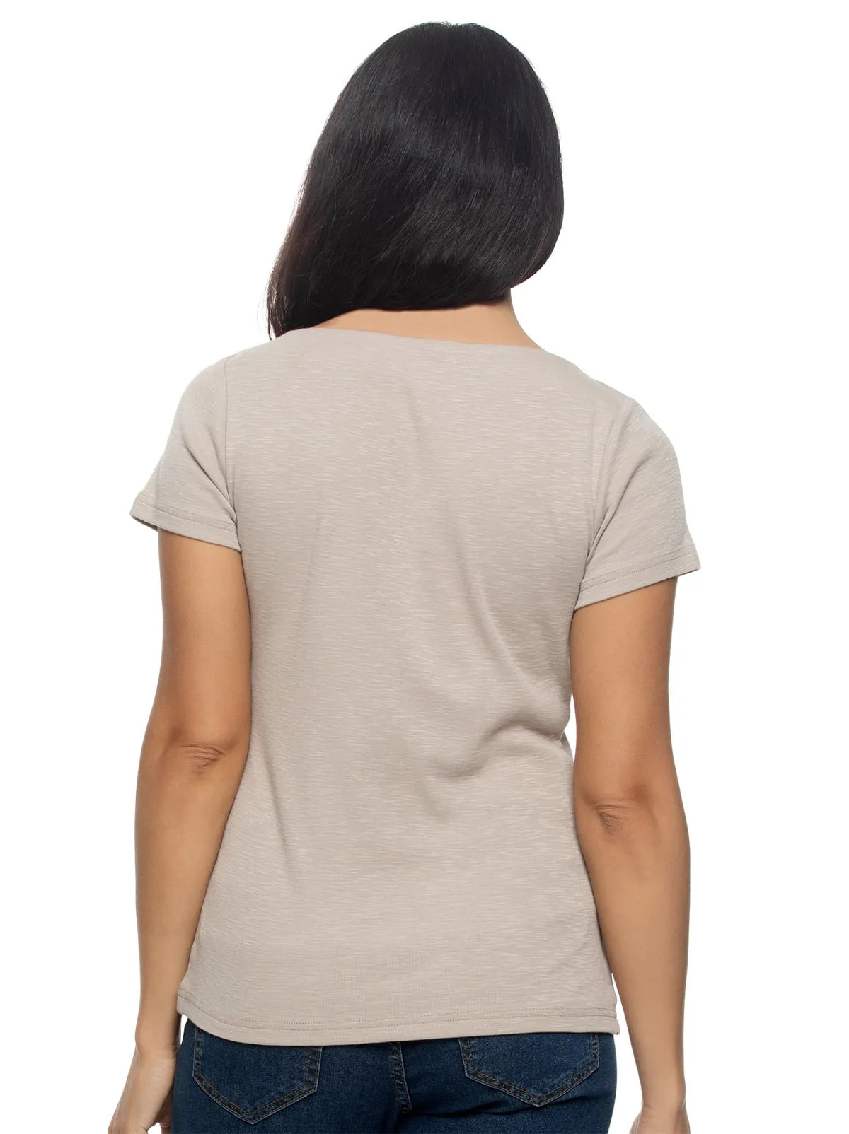 Slub Jersey Boatneck T-Shirt sold by Felina product image thumbnail 2