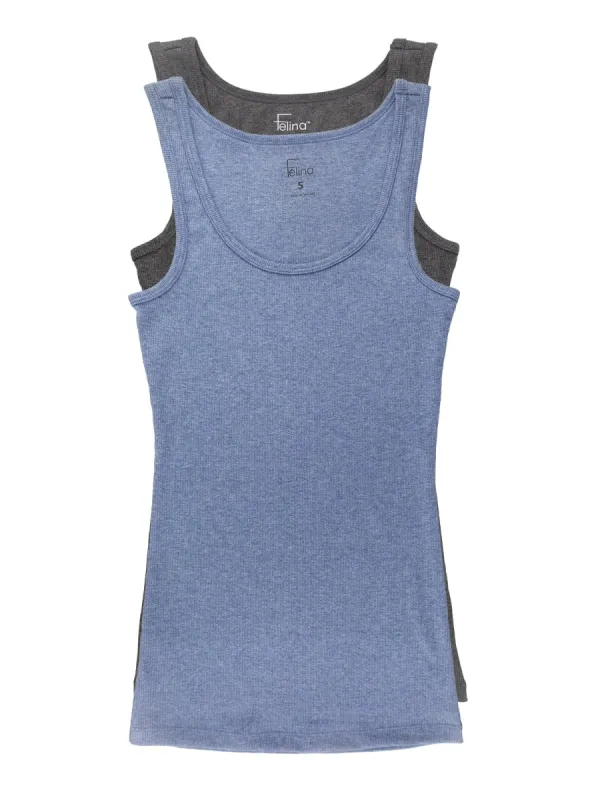 Cotton Ribbed Tank Top 2-Pack sold by Felina