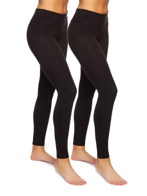Sueded Athletic Leggings 2-Pack sold by Felina