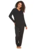 Elysees Long Sleeve Knot Top with Satin Tapered Pant Set sold by Felina