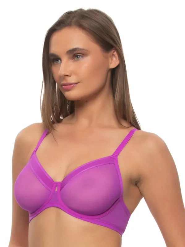 Ethereal Sheer Mesh Unlined Underwire Bra sold by Felina