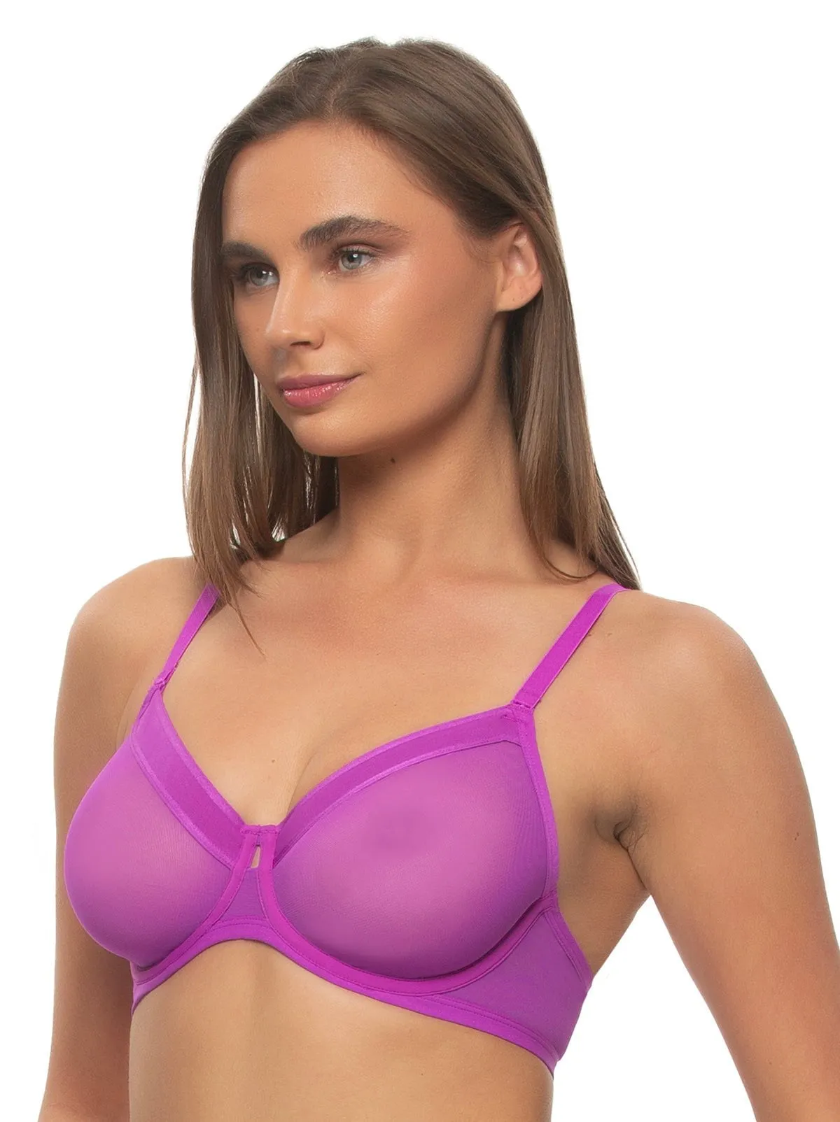 Ethereal Sheer Mesh Unlined Underwire Bra sold by Felina