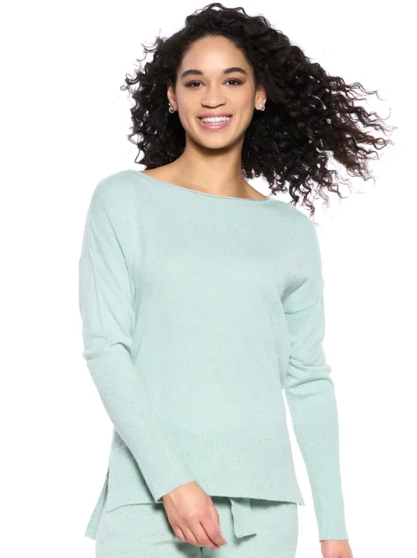 Voyage Textured Knit Sweater Top sold by Felina