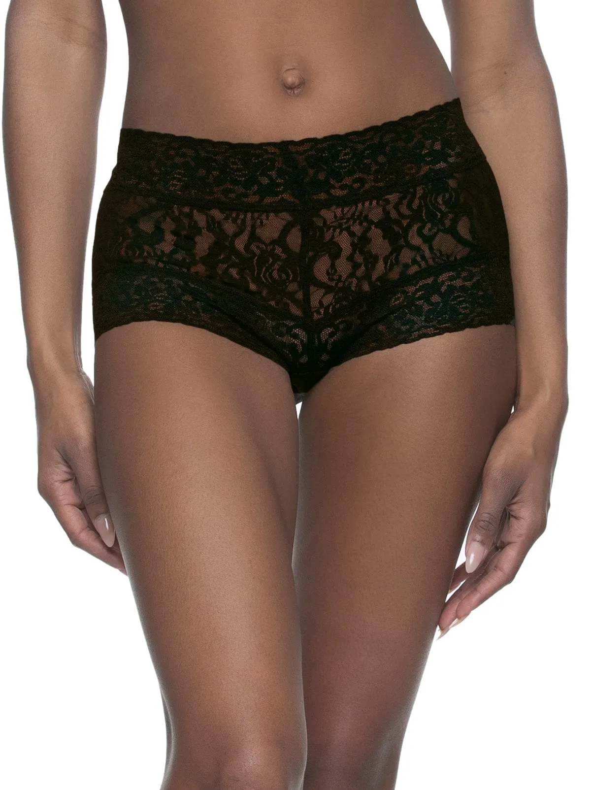 Signature Stretch Lace Hi-Waisted Boyleg Panty 5-Pack sold by Felina