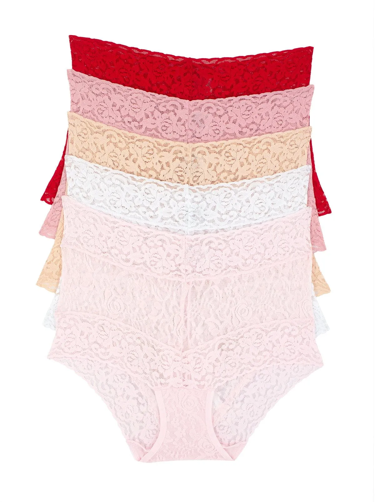 Signature Stretch Lace Hi-Waisted Boyleg Panty 5-Pack sold by Felina product image thumbnail 2