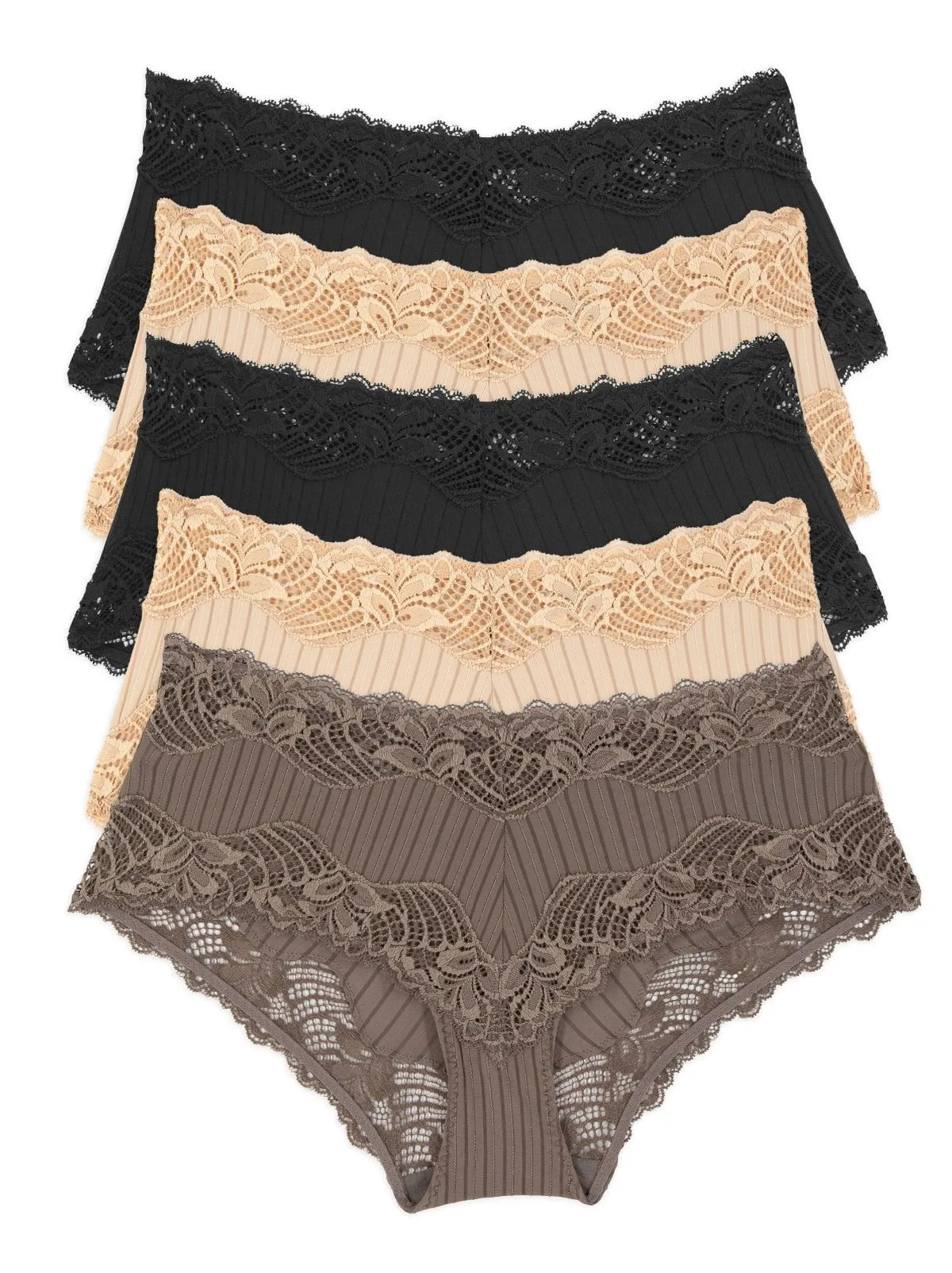 Stripe Delight Hipster 5-Pack sold by Felina product image thumbnail 4