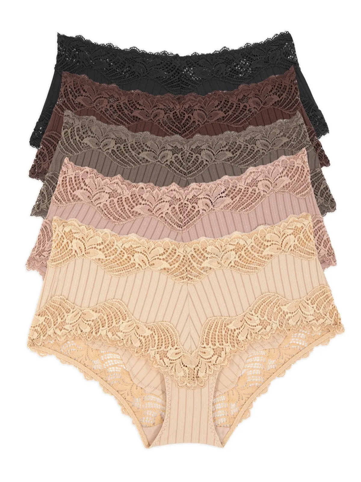 Stripe Delight Hipster 5-Pack sold by Felina product image thumbnail 2