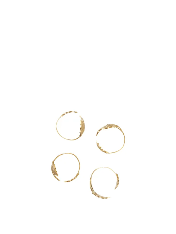 Holly Leaf Napkin Rings - Set of 4 - Brass sold by Ferm Living