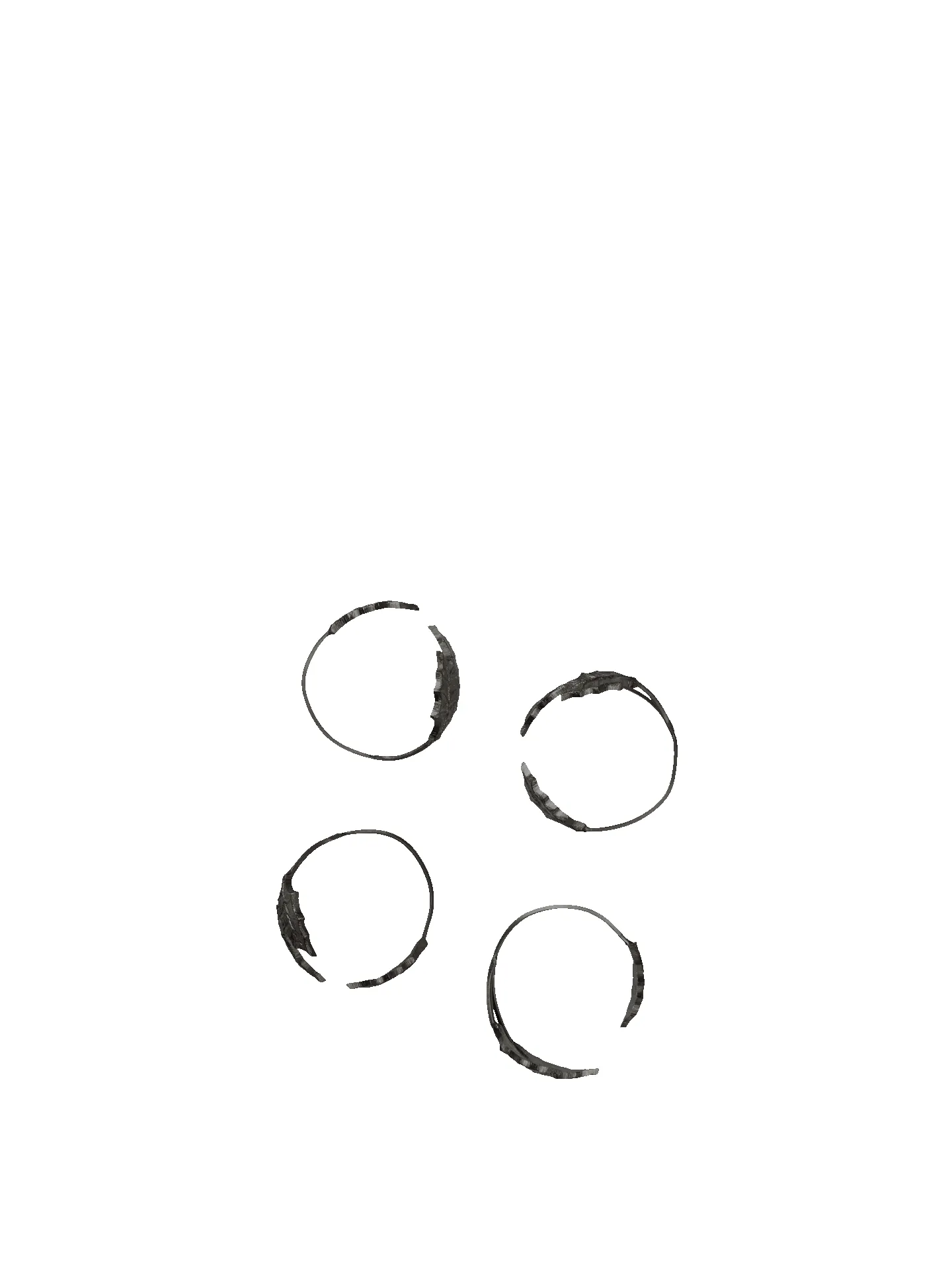 Holly Leaf Napkin Rings - Set of 4 - Black Brass sold by Ferm Living