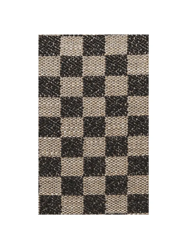 Fabric Sample - Check - Sand/Black sold by Ferm Living