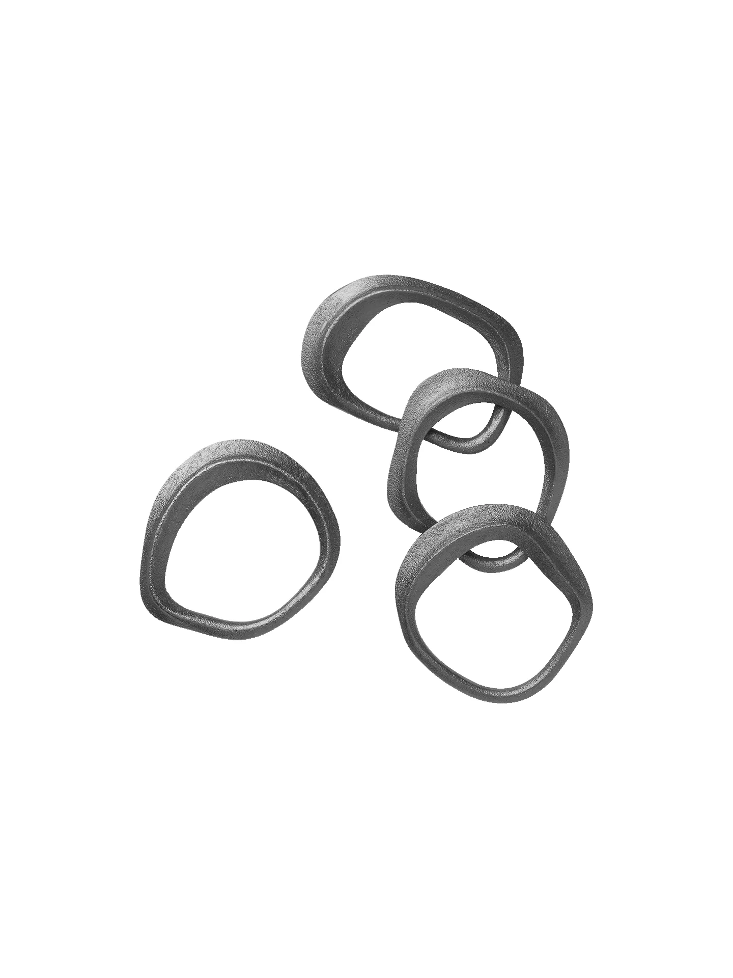 Flow Napkin Rings - Set of 4 - Black Brass sold by Ferm Living