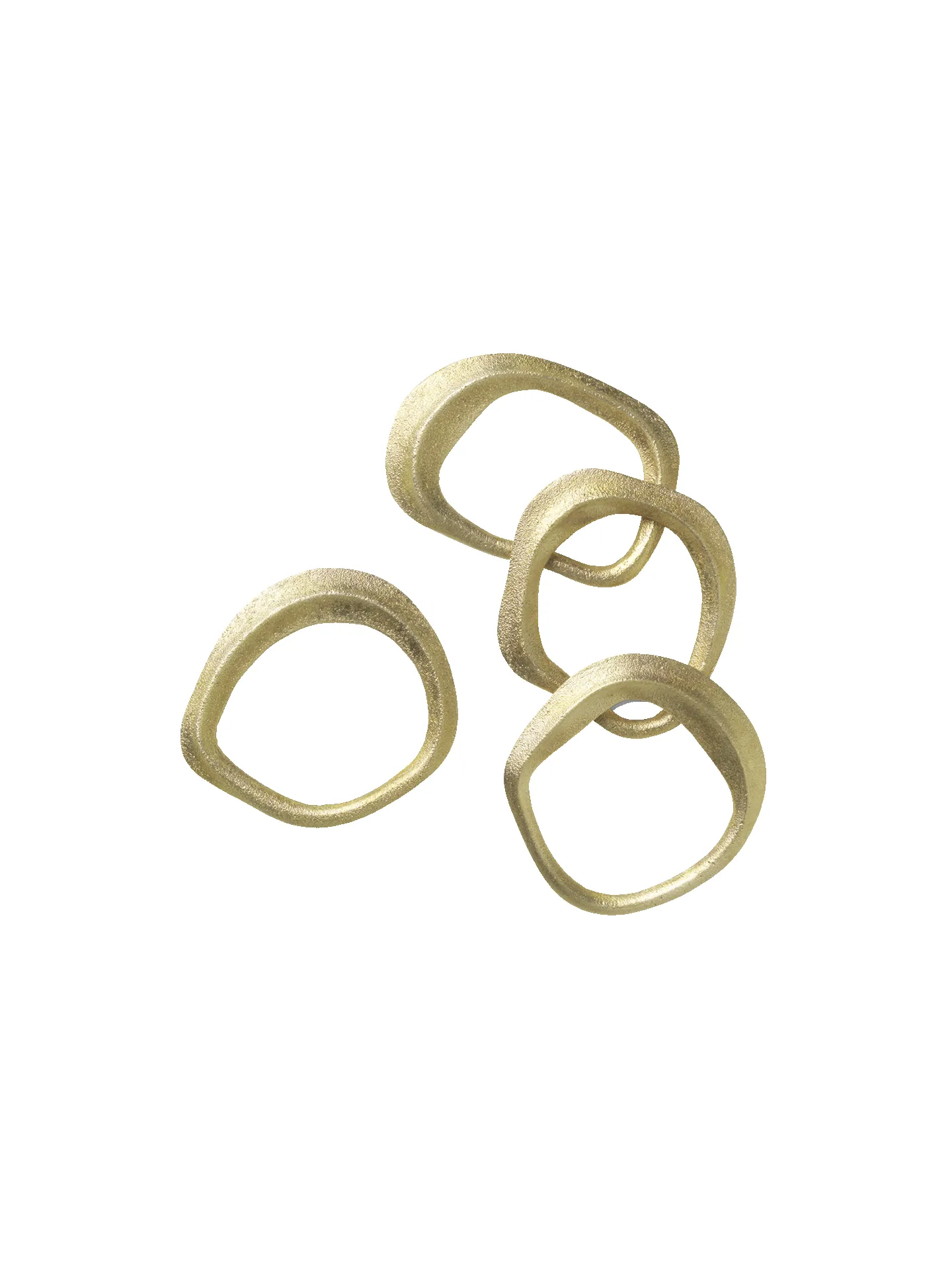 Flow Napkin Rings - Set of 4 - Brass sold by Ferm Living