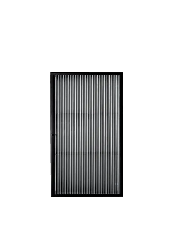 Haze Wall Cabinet - Reeded Glass - Black sold by Ferm Living