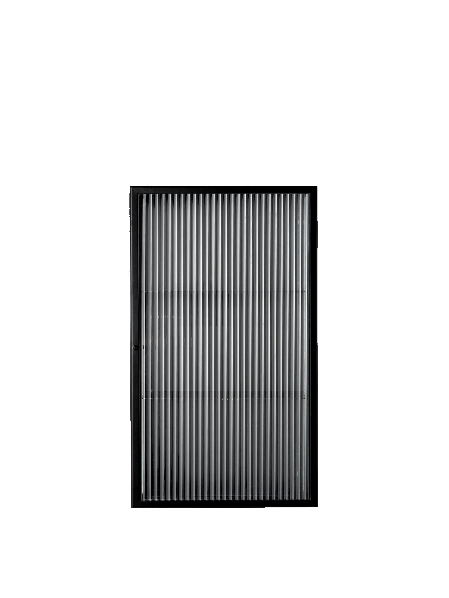 Haze Wall Cabinet - Reeded Glass - Black sold by Ferm Living