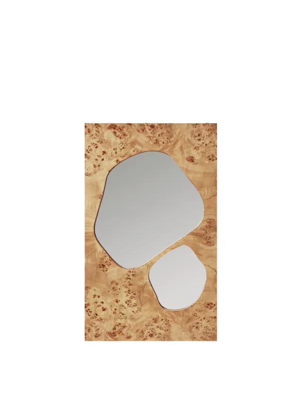 Folia Mirror - Medium - Natural Burl sold by Ferm Living