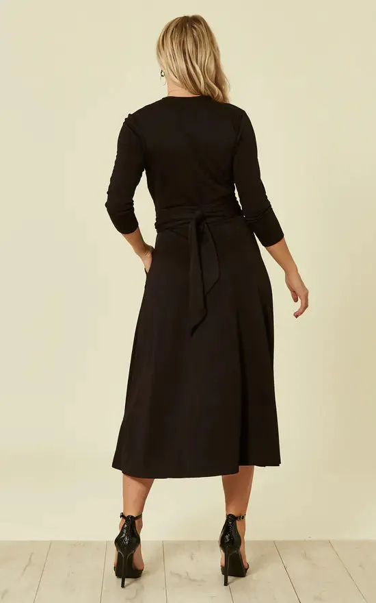 Rosalie Wrap Dress Black sold by Fever London product image thumbnail 2