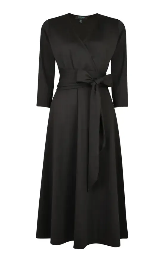 Rosalie Wrap Dress Black sold by Fever London product image thumbnail 4