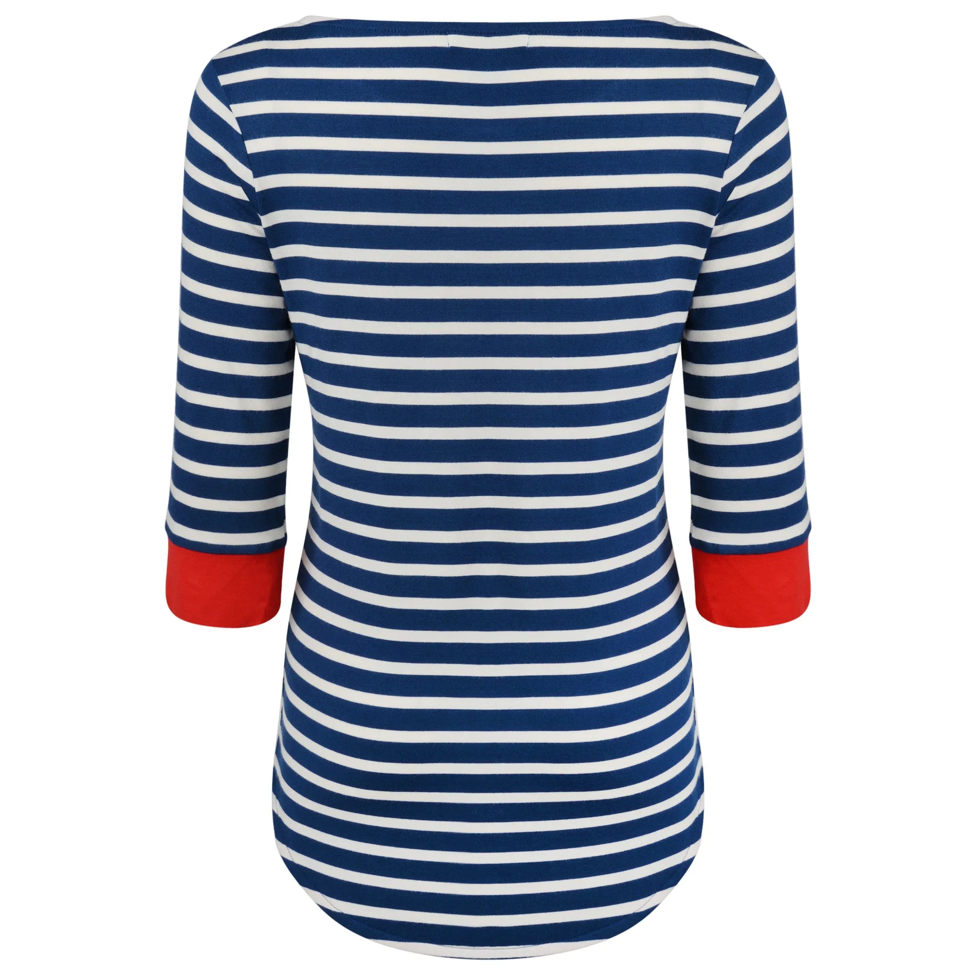 Brigitte Striped Top Navy/Cream/Red sold by Fever London product image thumbnail 2