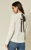 Ivory Blouse With Contrasting Tie Back Detail sold by Fever London